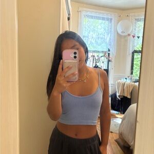 Urban Outfitters Light Blue Ribbed Camisole